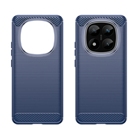 Étui de téléphone de haute qualité en fibre de carbone TPU brossé, peinture UV, anti-chute, couleur unie pour Redmi Note 14 Pro+ 5G 13 R K70E K70