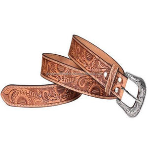 Cuero de enuine ersonalizado, diseño occidental de girasol pintado a mano en relieve con hebilla floral extraíble, todos los tamaños - Product Image 6