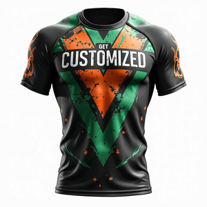 Protector de sarpullido MMA personalizado construido para soportar sesiones de rodadura con material de compresión resistente al sudor kimono de jiu jitsu - Product Image 2