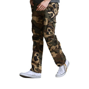 <b>Men</b> Loose Male Side <b>Pocket</b> Polyester Trousers Sport <b>Zip</b> Slit Flared Sweatpants Cargo Jogger <b>With</b> Woven Cargo Pants - Product Image 4