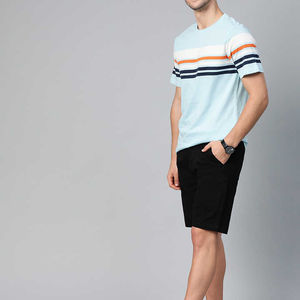 Camisetas de Punto para Hombre con Servicio OEM - Precio Ajustable, Calidad Duradera, Más Vendidas, Diseño a Rayas, 100% Poliéster, Anti-Pilling - Product Image 2