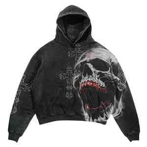 Sudadera con capucha para hombre serigrafiada al por mayor, Jersey de algodón polar, Sudadera con capucha de gran tamaño, moda informal, ropa de calle, ropa de invierno para gimnasio - Product Image 2