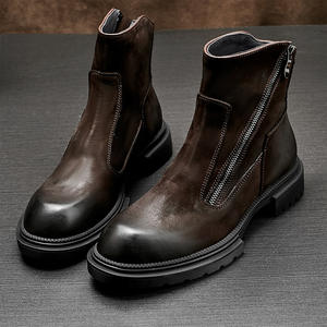 รองเท้าลำลองน้ำหนักเบาพร้อมแผ่นรองซับเหงื่อและโครงสร้างยืดหยุ่น รองเท้าใส่ได้ทุกวันสำหรับผู้ชาย รองเท้าหนัง - Product Image 3