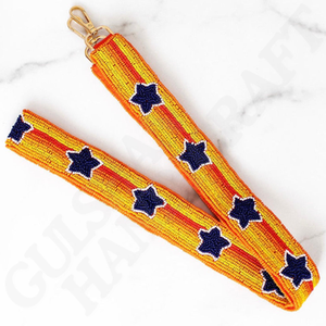 Hermoso cinturón de correa hecho a mano de diseño BAYLOR en colores verde y amarillo para niñas de la India - Product Image 2