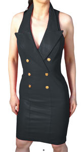 เดรสแขนกุดยาวถึงเข่าของผู้หญิงผ้าฝ้าย100% ระบายอากาศได้ดีเป็นธรรมชาติสีพื้น - Product Image 5