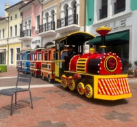 Tren turístico sin rieles eléctrico y diésel para parques de atracciones y turismo, precio de fábrica