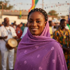 Chal Islámico Grande con Flores Bordadas en Pedrería Dorada de Colores Mezclados, Transpirable, Económico, de Verano, Estilo Dubái, de Poliéster y Velo - Product Image 1
