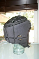 Casco de fútbol con bandera de concha blanda, casco de rugby 7v7, casco acolchado de fútbol, casco protector de cabeza ajustable