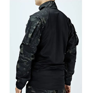 Chemise camouflage streetwear tendance unisexe, haut à manches longues imprimé camouflage décontracté, toile écologique à séchage rapide - Product Image 3