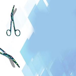 Ensemble de 2 ciseaux à pansements 5,5 pouces, ciseaux à sutures 4,5 pouces, manuels, en acier inoxydable, motifs zébrés rouges colorés, certifiés CE, classe II - Product Image 6