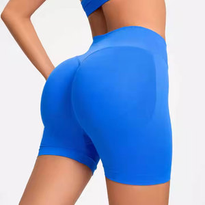 Pantalones cortos de yoga para mujer con logotipo personalizado, transpirables, respetuosos con el medio ambiente, poliéster, ropa deportiva, venta en línea - Product Image 6