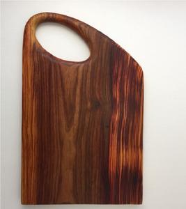 Tabla de cortar con tabla de servir de madera natural para bistec de frutas con tabla de cortar con asa para pan como servicio - Product Image 1