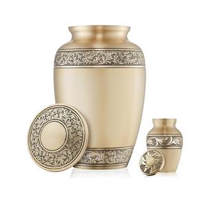 Lot de 5 urnes funéraires florales pour cendres humaines-1 adulte + 4 jetons de souvenir taille or - Product Image 1