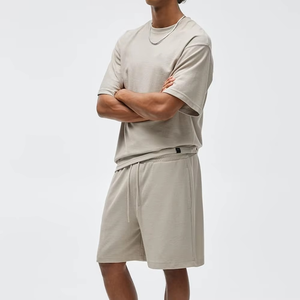 Nouveauté personnalisé été hommes 2PC ensemble sport costume à manches courtes t-shirt et short deux pièces Twin ensemble hommes ensemble court respirant - Product Image 4