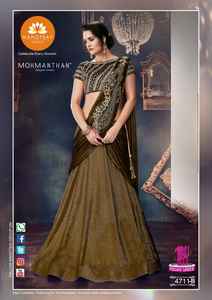 Último diseñador Heavy Faux Georgette Lehenga Choli Fab Zone Secuencia de alta calidad Imprimir Trabajo Ocasiones especiales para adultos Fiestas - Product Image 3