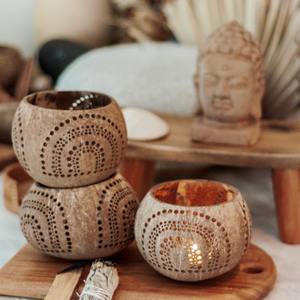 เชิงเทียนทีไลท์สำหรับวางเทียนแต่งงานขวดโหลทรงกะลามะพร้าวสำหรับวางเทียนทีไลท์ - Product Image 4