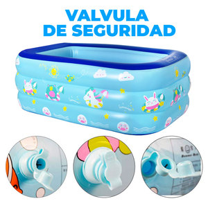 Piscina Gonfiabile 130*90*50 cm per Uso Interno/Esterno, Resistente e Portatile per Divertimento Acquatico - Product Image 6