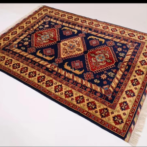 พรมทอมือสไตล์ตุรกีสีสันสดใสลวดลายแอบสแตรกขนาด9x12สีฟ้าปรับแต่งได้สำหรับทุกห้อง - Product Image 5