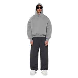 Superb Streetwear personalizado 100% Sudadera con capucha de algodón de alta calidad de peso pesado 400 450 500 Gsm Sudadera con capucha recortada de gran tamaño para hombres - Product Image 3