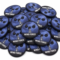 En gros : Patchs PVC découpés au laser, Badges industriels métalliques découpés, Emblèmes ronds en silicone pour la fabrication d'acier et les vêtements de travail, Direct