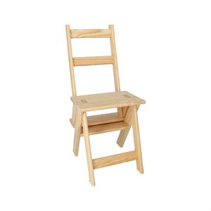 Sedia Pieghevole WELL HOME con Finitura in Legno Non Verniciato 39x53x91 cm per Sala da Pranzo - Product Image 3