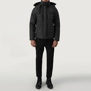 Veste matelassée à capuche pour homme, manteau d'hiver chaud, coupe-vent, léger, fermeture éclair, pour voyage, randonnée et usage quotidien - Product Image 3