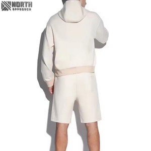 Personalizado de alta calidad de 2 piezas Jogger Fitness Suit Pantalones de pana de gran tamaño Chaqueta con cremallera Conjuntos Chándal para hombres Chándal vintage - Product Image 2