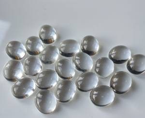 Natural White Clear <b>Quartz</b> Oval 7x9mm Flat Back Cabochon - Loose Gemstones - Product Image 3