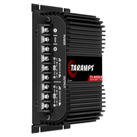 Taramps TS 400x4 siyah otomatik yüksek seviye girişi ile 400 watt RMS 2 ohm 4 kanal tam aralık araba ses anfisi sistemi