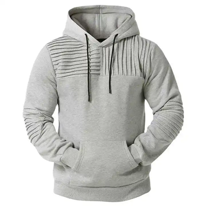 Sudadera con capucha de manga larga de alta calidad para hombre, estilo térmico cómodo de invierno, de talla grande, teñido liso con serigrafía - Product Image 3