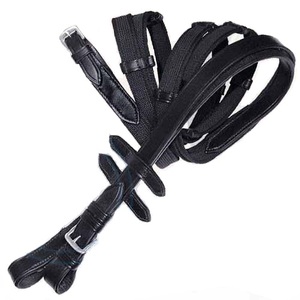 Anti-Slip Reins with Stoppers Durable Horse Riding <b>Bits</b> for Western Equestrian PVC and Leather Material - Product Image 4