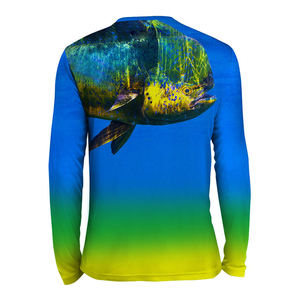 T-shirts à manches longues de course en plein air pour hommes personnalisés 100% polyester T-shirt UV à séchage rapide UPF 50 + Protection solaire entraînement imperméable - Product Image 3