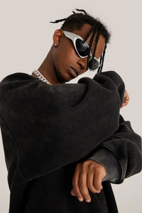 Sweat-shirts pour hommes en gros, streetwear, lourds, surdimensionnés, style urbain, sweat-shirts en coton vintage surdimensionnés vierges à vendre - Product Image 5