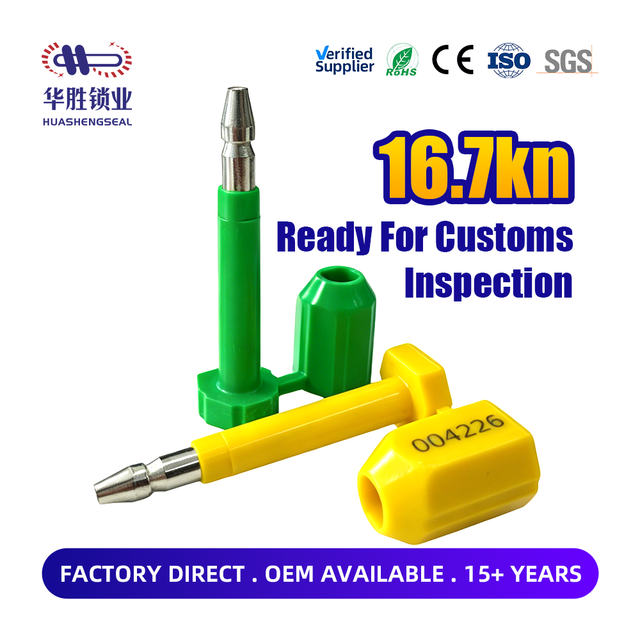 High Security ISO/PAS 17712 Certified C-TPAT Compliant Tamper Evident Bolt Seals for Shipping Containers Cargo
