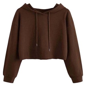Hoodie court tendance pour un style streetwear vintage, double couture, chaud et confortable, fabrication artisanale. - Product Image 5