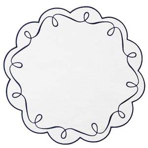 Napperons en lin de table brodé à thème festif avec motifs de couture décoratifs pour les célébrations de Noël et de Thanksgiving - Product Image 3