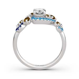 Bague de mariage en argent sterling inspirée de la nuit étoilée de Jeulia Dreamy Secret - Product Image 3