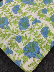 Indian handmade <b>cotton</b> <b>fabrics</b> hand blocked printings embroidery work on <b>cotton</b> <b>fabric</b> hand printed floral prints <b>linen</b> <b>fabric</b> - Product Image 3