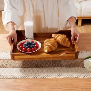 Plats en bois polyvalents plats de service gourmet plateau en bois massif plateaux de présentation de légumes et de fruits en bois dur - Product Image 4