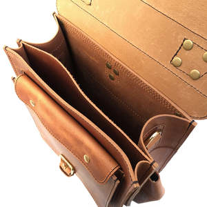 ALW Vintage Mochila de cuero genuino Cremallera de gran capacidad Durable Impermeable Poliéster portátil para hombres Oficina diaria Algodón - Product Image 6