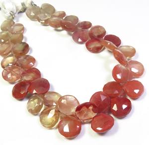 Andesine Labradorite Corte facetado 9-10mm Natural Red Heart Gems Beads 8 \ "Strand of Loose Gemstones Categoría de producto - Product Image 1