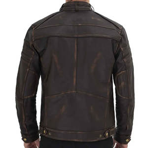Veste en cuir imperméable de haute qualité Service OEM Logo personnalisé Veste en cuir pour hommes à bas prix - Product Image 3