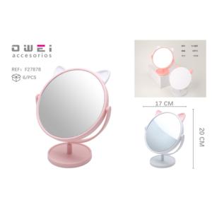 กระจกแต่งหน้ารูปแมวหมุนได้ตั้ง17X19CM - Product Image 1