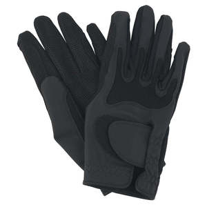 Men's Unlined Riding Gloves Digital Leather Palm Synthetic Back <b>Velcro</b> - Product Image 1