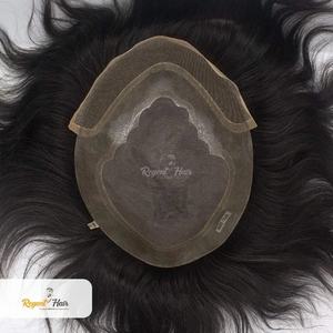 Grand stock de toupet REGENT BWFL de qualité supérieure attaché à la main pour hommes, cheveux indiens naturels ondulés, styles droits - Product Image 4