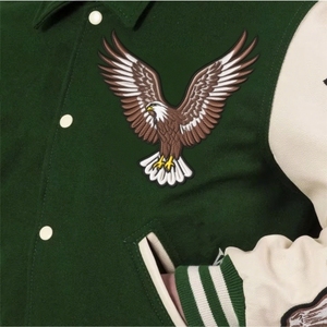 Veste de baseball universitaire pour hommes Veste universitaire vintage de haute qualité en cuir longue longueur avec logos en chenille personnalisés - Product Image 2