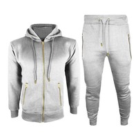 Ensemble de jogging HeavyTech coupe-vent en polaire grande taille, texture coton doux, collection Hiver 2023