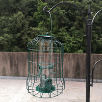 Mangeoire à oiseaux en métal anti-écureuil, design mural écologique pour une utilisation en extérieur en hiver, contient des graines pour les oiseaux