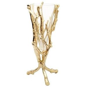 TQC Golden Finished Aluminum Metal Modern Luxury Eco-Friendly Tabletop Flower <b>Vase</b> for Living Room Bed Room Decor Wholesale - Product Image 5