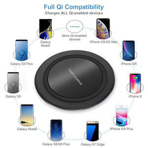 QI CE FCC ROSH Pad di ricarica Wireless veloce da 15W certificato per caricabatterie Wireless rotondo <span class=keywords><strong>rapido</strong></span> per <span class=keywords><strong>iphone</strong></span> - Product Image 4
